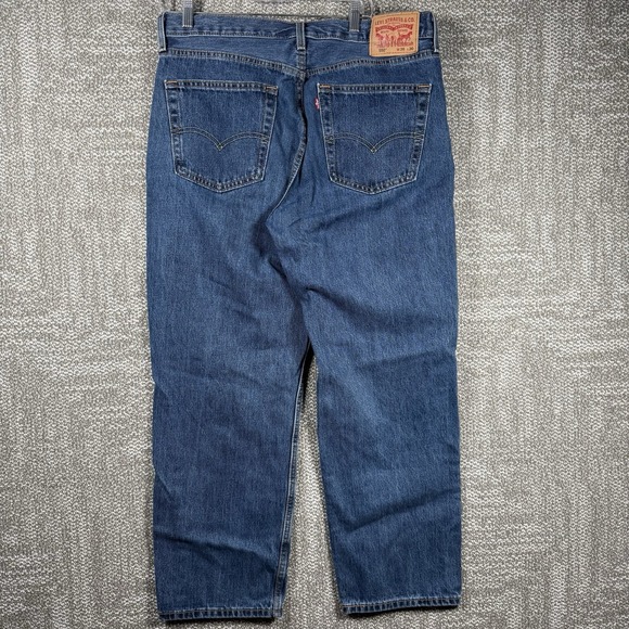 Levis 550 Jeans Mens 36x30 Blue Denim Medium Wash Straight Leg Carpenter Utility - Picture 9 of 9